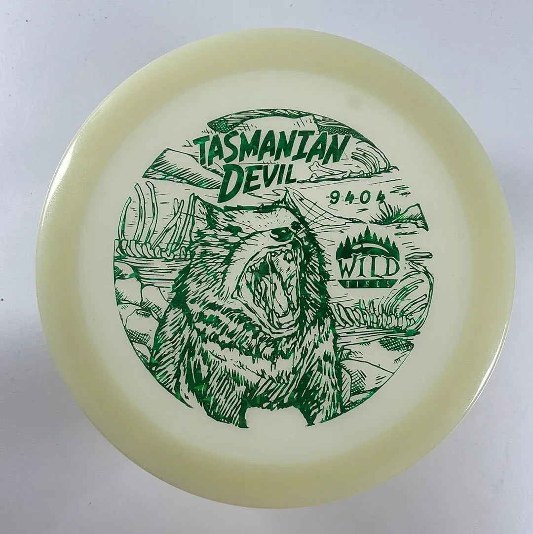 Wild Discs Tasmanian Devil | Nuclear | Glow/Green 171g Disc Golf