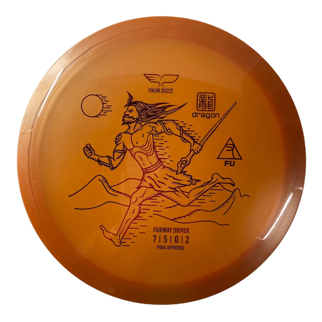 Yikun Discs Fu | Dragon | Orange/Red 173 - 175g Disc Golf