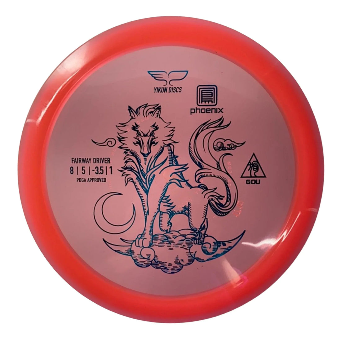 Yikun Discs Gou | Phoenix | Coral/Blue 171 - 174g Disc Golf