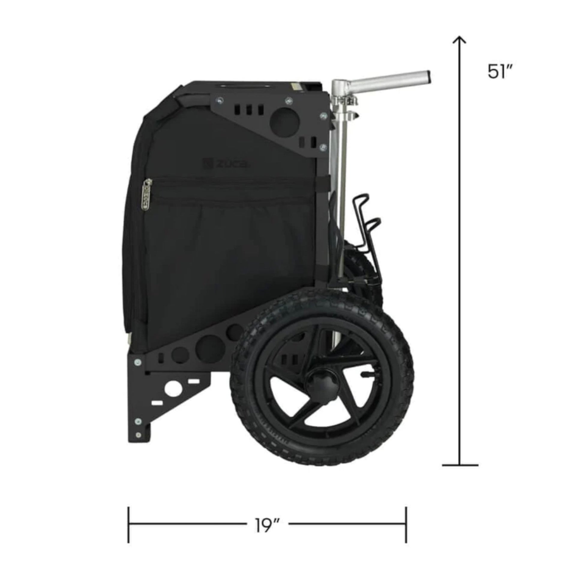 Zuca All-Terrain Cart | Black Frame with Covert Bag Disc Golf