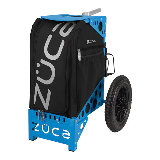 Zuca All-Terrain Cart | Blue Frame with Onyx Bag Disc Golf
