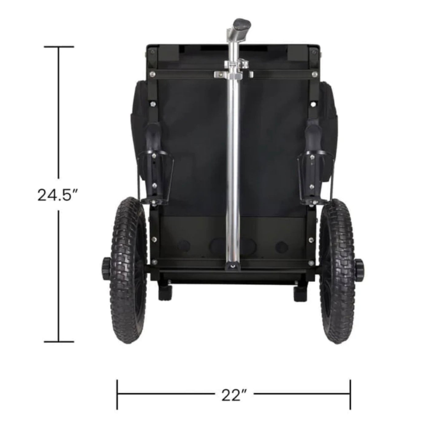 Zuca Backpack Cart Trekker | Black Frame with Black Bag Disc Golf