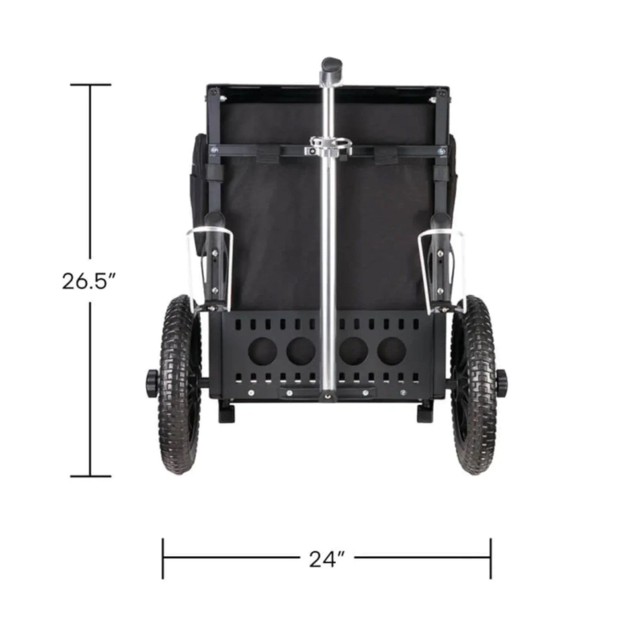 Zuca Backpack Cart Trekker LG | Black Frame with Black Bag Disc Golf