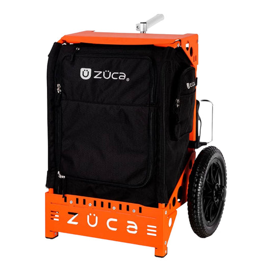 Zuca Backpack Cart Trekker LG | Orange Frame with Black Bag Disc Golf