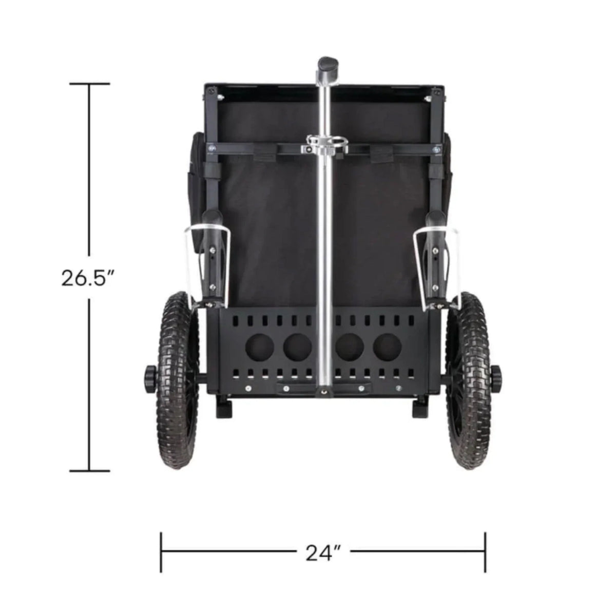 Zuca Backpack Cart Trekker LG | Black Frame with Black Bag Disc Golf