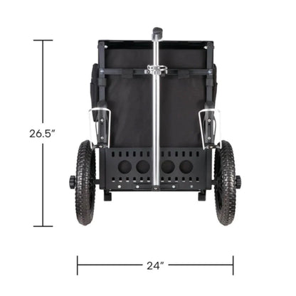 Zuca Backpack Cart Trekker LG | Black Frame with Black Bag Disc Golf